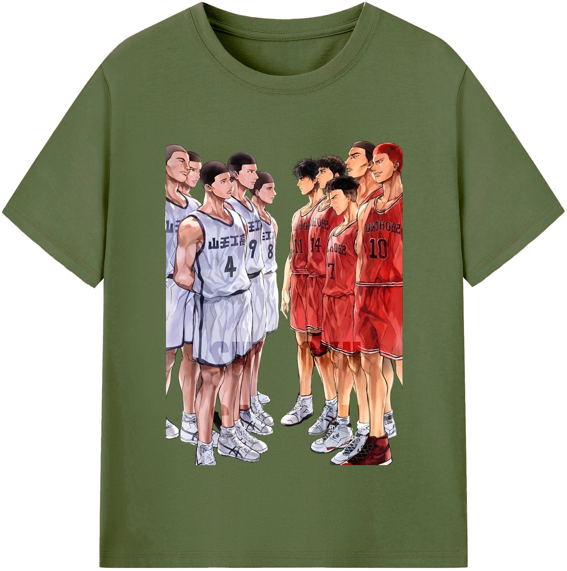 SLAM DUNK／スラムダンク 綿100％半袖Tシャツ（フロントプリント）
